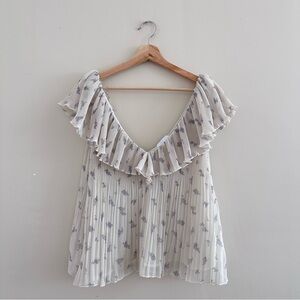 🚫SOLD on DEPOP - Ganni Floral Chiffon Blouse